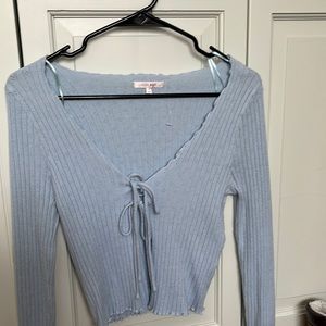 Light blue tie sweater